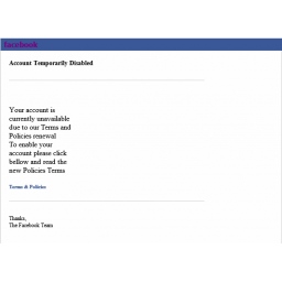 Lažno email obaveštenje o suspenziji Facebook naloga vodi do malvera